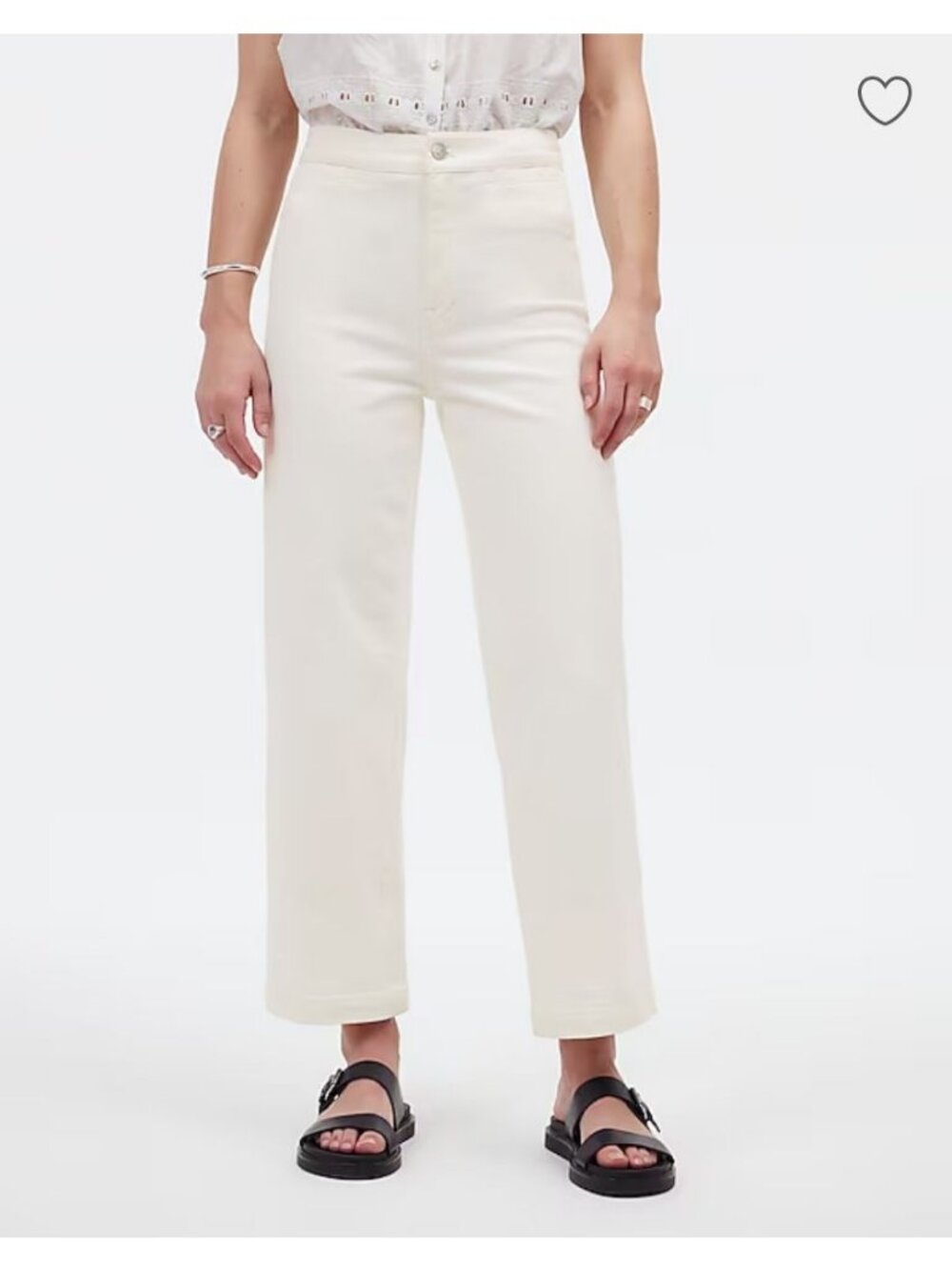 Madewell The Petite Emmett Wide-Leg Crop Jean: Welt Pocket Women's Size 26P NWT!
